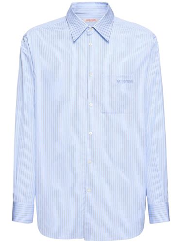 Logo Classic Cotton Shirt - VALENTINO - Modalova