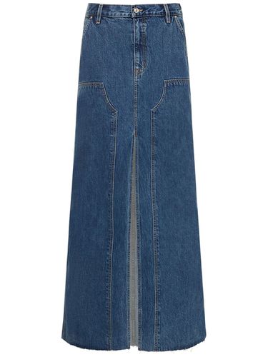 Worker Cotton Denim Maxi Skirt - SLVRLAKE - Modalova