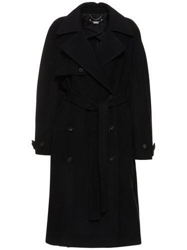 Oversize Wool Canvas Trench Coat - STELLA MCCARTNEY - Modalova