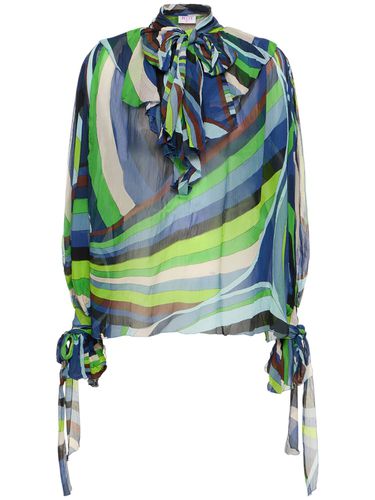 Iride Printed Silk Chiffon Shirt - PUCCI - Modalova