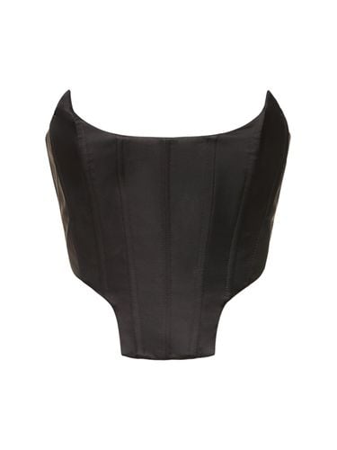 Stretch Satin Bustier Top - GIUSEPPE DI MORABITO - Modalova