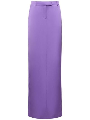 Tailored Satin Long Skirt - GIUSEPPE DI MORABITO - Modalova