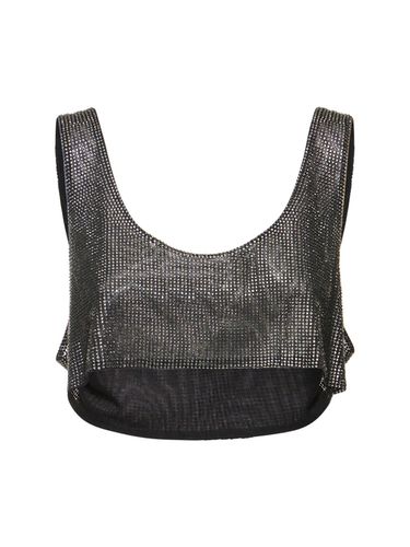 Embellished Cropped Tank Top - GIUSEPPE DI MORABITO - Modalova