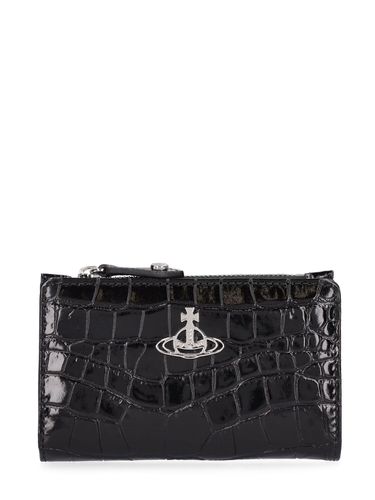 Slim Croc Embossed Card Holder - VIVIENNE WESTWOOD - Modalova