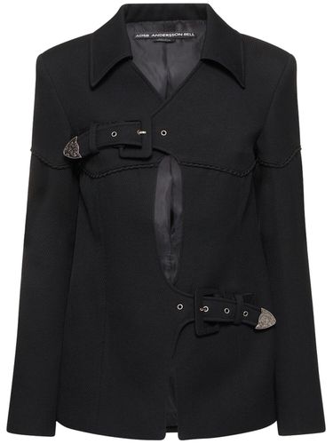 Rita Crossed Buckle Wool Blend Blazer - ANDERSSON BELL - Modalova