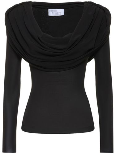 Viscose Jersey Hooded Top - GIUSEPPE DI MORABITO - Modalova