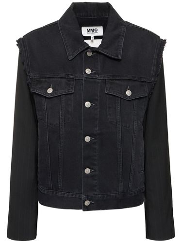 Denim & Wool Blend Jacket - MM6 MAISON MARGIELA - Modalova