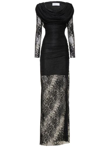 Laize Stretch Lace Long Dress W/hood - GIUSEPPE DI MORABITO - Modalova