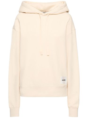 Hooded Cotton Terry Sweatshirt - JIL SANDER - Modalova