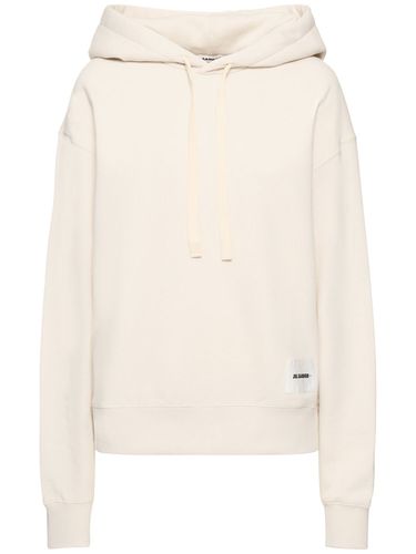 Hooded Cotton Terry Sweatshirt - JIL SANDER - Modalova