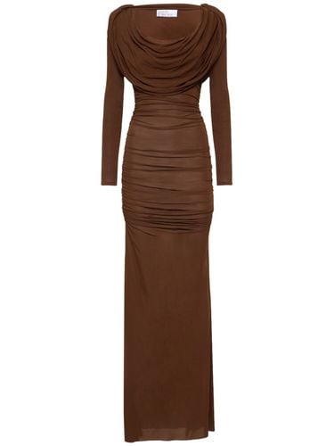 Viscose Jersey Hooded Long Dress - GIUSEPPE DI MORABITO - Modalova