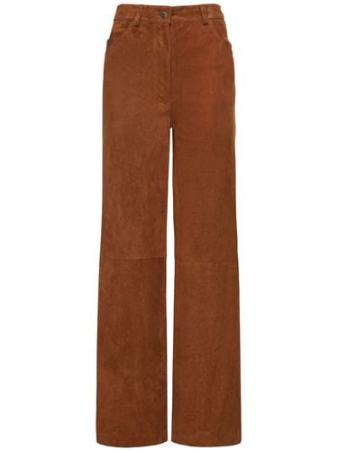 Suede Leather Pants - GIUSEPPE DI MORABITO - Modalova