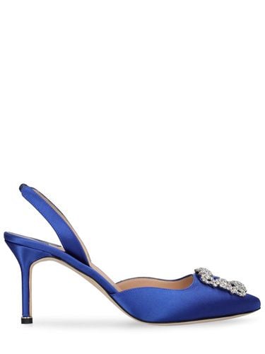 Mm Hangisli Satin Slingback Pumps - MANOLO BLAHNIK - Modalova