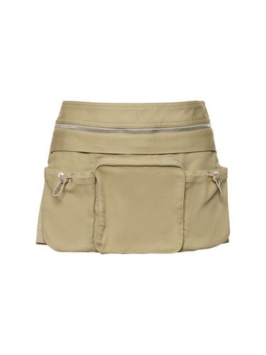 Cotton Blend Mini Skirt W/belt Bag - DION LEE - Modalova