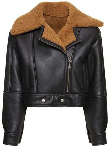 Shearling Biker Jacket - GIUSEPPE DI MORABITO - Modalova