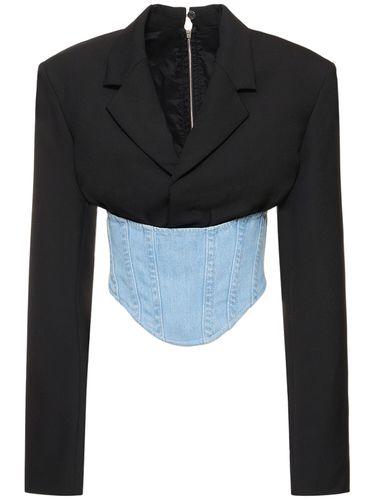 Blazer De Lana Y Denim - DION LEE - Modalova