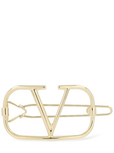 V Logo Signature Hair Clip - VALENTINO GARAVANI - Modalova