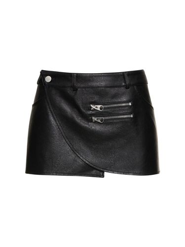 Hunter Faux Leather Mini Skirt - MIAOU - Modalova