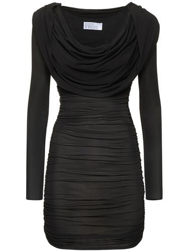 Hooded Viscose Jersey Mini Dress - GIUSEPPE DI MORABITO - Modalova