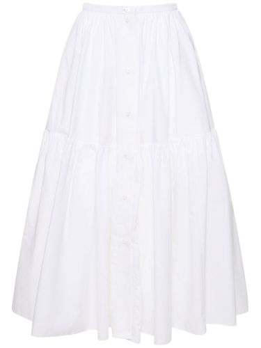 Cotton Poplin Midi Skirt W/ Buttons - PATOU - Modalova