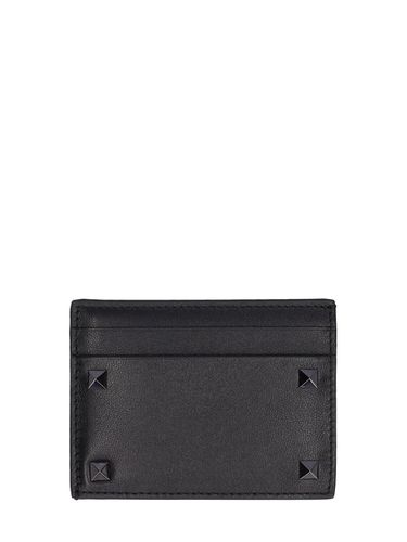 Rockstud Leather Card Holder - VALENTINO GARAVANI - Modalova