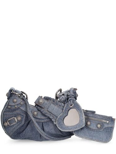 Xs Le Cagole Denim Shoulder Bag - BALENCIAGA - Modalova