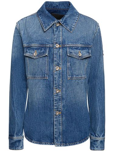 Embellished Cotton Denim Shirt - RABANNE - Modalova