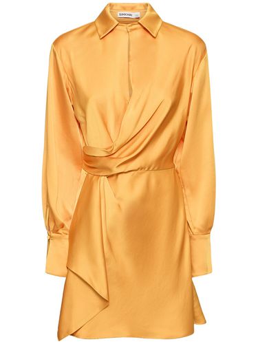 Talit Draped Satin Mini Dress - SIMKHAI - Modalova