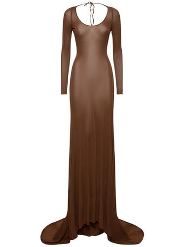 Stretch Viscose Jersey Long Dress - GIUSEPPE DI MORABITO - Modalova