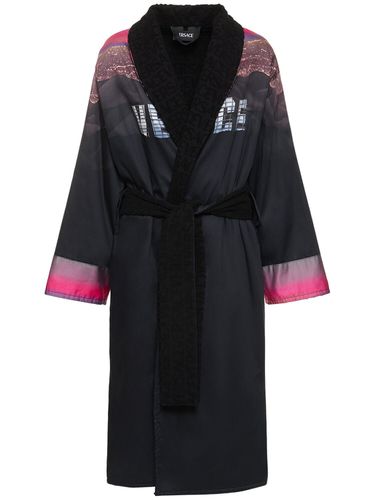 Heritage Printed Bathrobe - VERSACE - Modalova