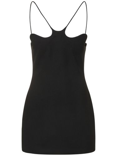 Wavy Neck Crepe Sleeveless Mini Dress - MÔNOT - Modalova