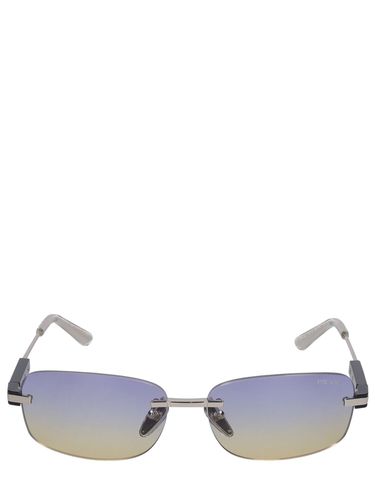 Heritage Squared Metal Sunglasses - PRADA - Modalova