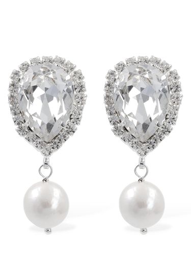 Crystal & Pearl Drop Earrings - MAGDA BUTRYM - Modalova