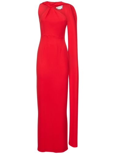 Asymmetric Stretch Cady Maxi Dress - ROLAND MOURET - Modalova