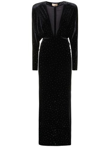 Glittered Velvet Long Dress - ALEXANDRE VAUTHIER - Modalova