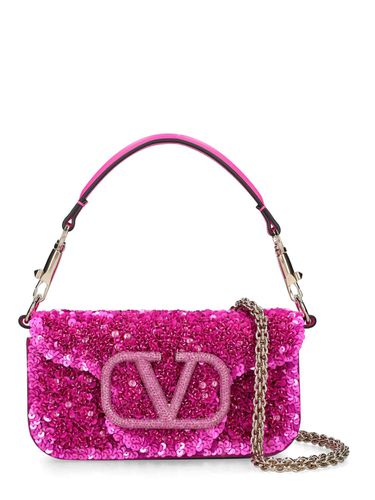 Small Locò Sequined Silk Top Handle Bag - VALENTINO GARAVANI - Modalova