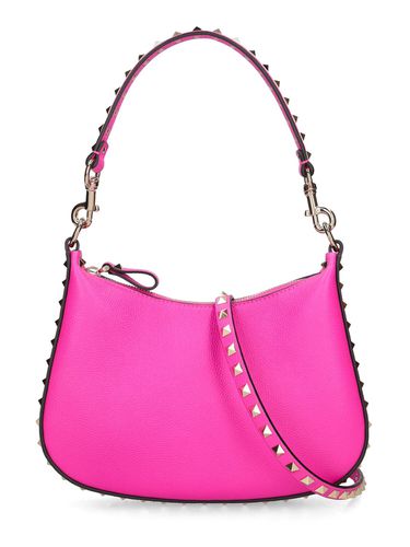 Small Rockstud Leather Hobo Bag - VALENTINO GARAVANI - Modalova