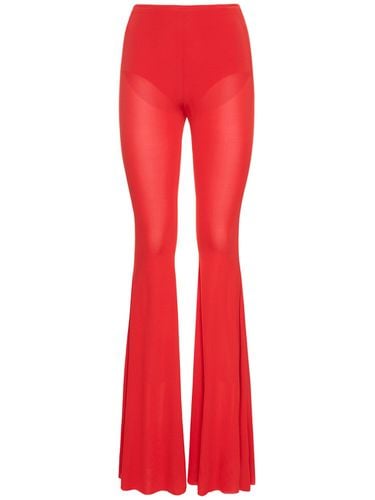 Stretch Viscose Jersey Flared Pants - GIUSEPPE DI MORABITO - Modalova