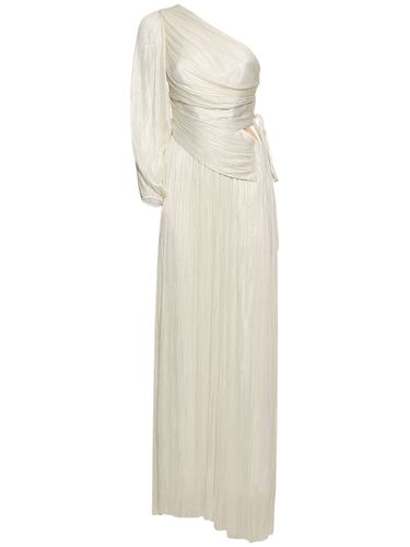 Beatriz Silk Tulle One Sleeve Long Dress - MARIA LUCIA HOHAN - Modalova