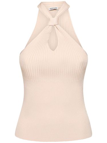 Andrea Tech Halter Knot Top - SIMKHAI - Modalova