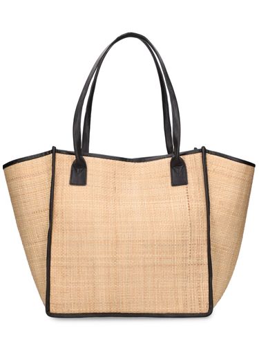 Rosa Raffia & Leather Tote Bag - BEMBIEN - Modalova