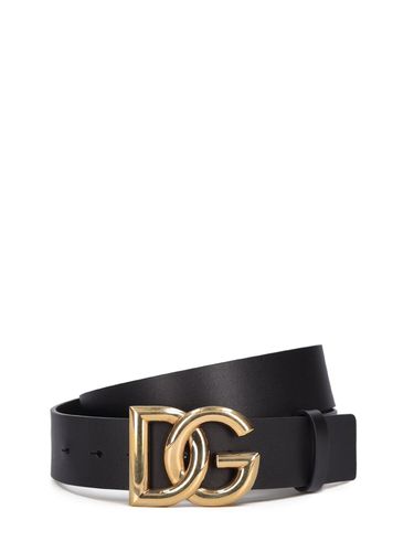 Cm Logo Leather Belt - DOLCE & GABBANA - Modalova