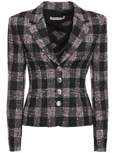 Checked Lurex Bouclé Jacket - ALESSANDRA RICH - Modalova