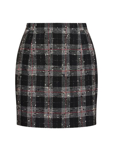 Checked Lurex Bouclé Mini Skirt - ALESSANDRA RICH - Modalova