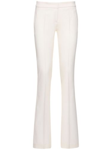 Wool Crepe Low Waisted Straight Pants - BLUMARINE - Modalova