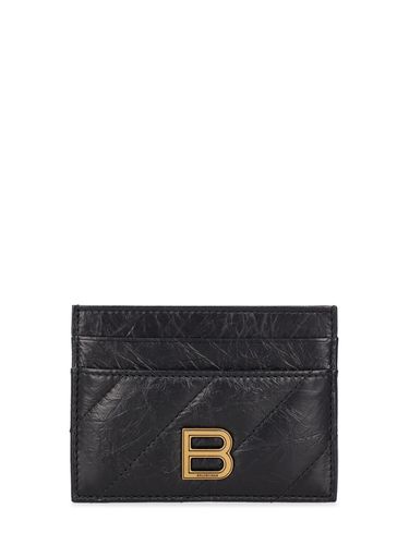 Crush Quilted Leather Card Holder - BALENCIAGA - Modalova