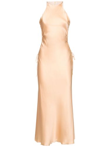 Silk Satin Midi Dress W/ Side Lace-up - ALESSANDRA RICH - Modalova