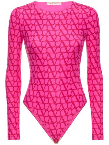 Logo Printed Jersey Bodysuit - VALENTINO - Modalova