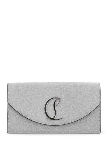 Small Logo Glittered Leather Clutch - CHRISTIAN LOUBOUTIN - Modalova