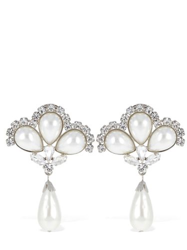 Pearl Earrings W/ Pendant - ALESSANDRA RICH - Modalova